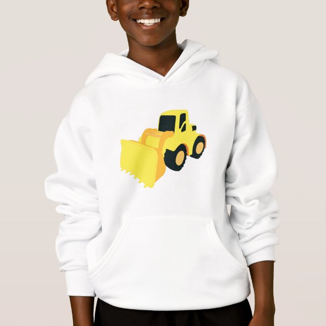 Front End Loader Construction Truck Hoodie (Front)