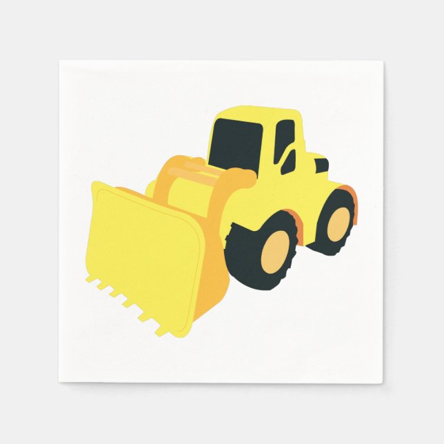 Front End Loader Construction Truck Napkins (Front)
