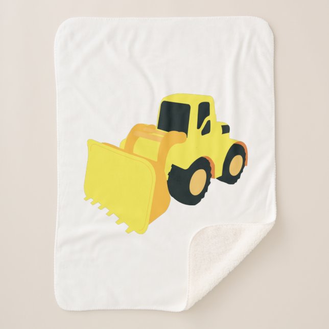 Front End Loader Construction Truck Sherpa Blanket (Front)