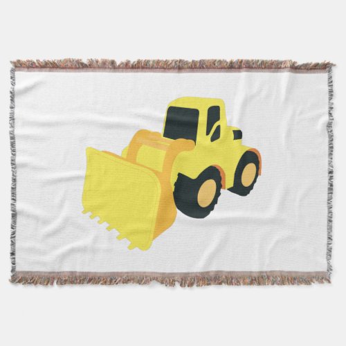 Front End Loader Construction Truck Throw Blanket