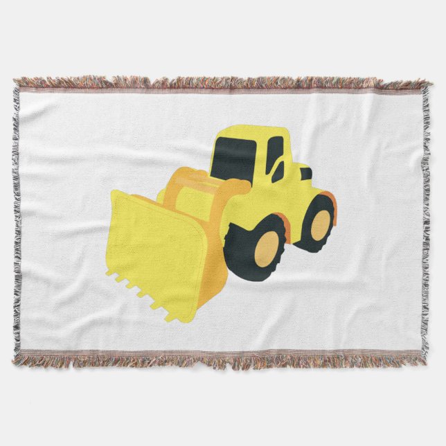 Front End Loader Construction Truck Throw Blanket (Front)