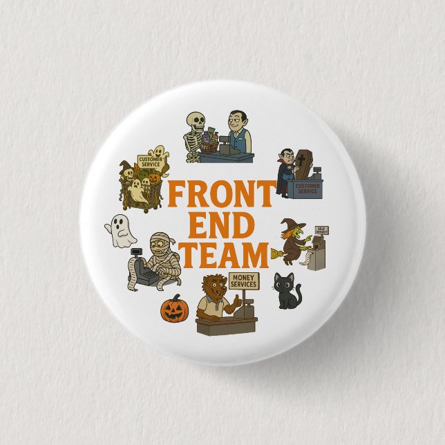 Front End Team Halloween Button (Front)
