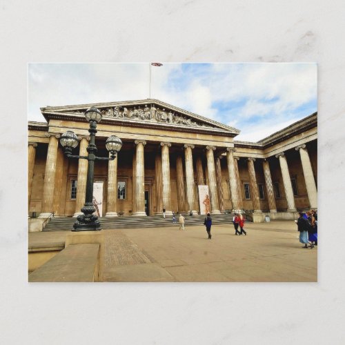 Front Entrance To The British Museum In London Eng Postcard