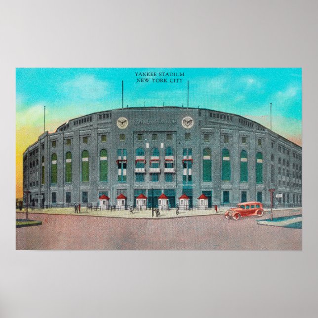 Front Entrance to Yankee Stadium View Poster (Front)