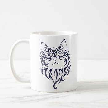 Front Facing Cat Kitten Face Stencil Coffee Mug by amazinganimals at Zazzle