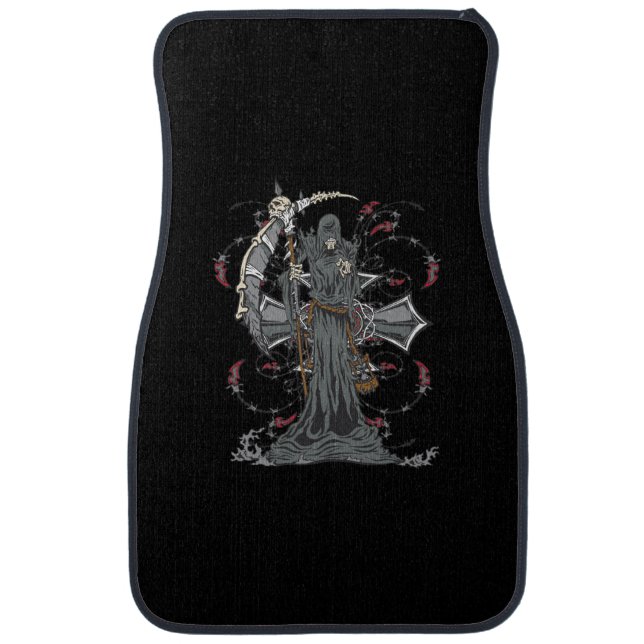 Front Floor Mats With Grim Reaper Awaits Cross (Front)