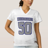 Front LIGHT PINK WHITE Womens Football Jersey Zazzle