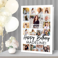 Front & Inside Photo Collage ANY Birthday Giant