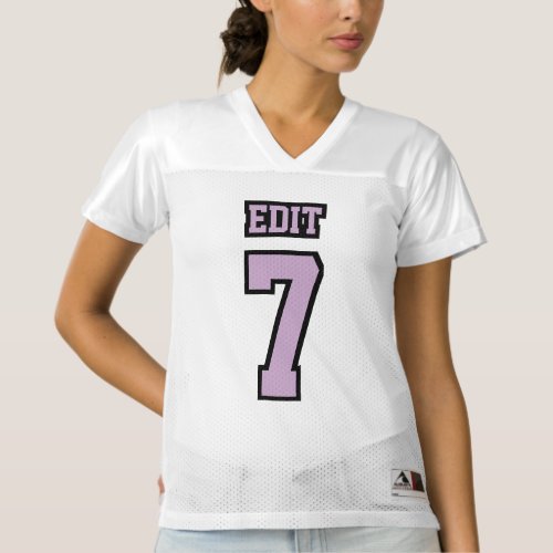 Front LIGHT PURPLE BLACK WHITE Womens Sport Jersey