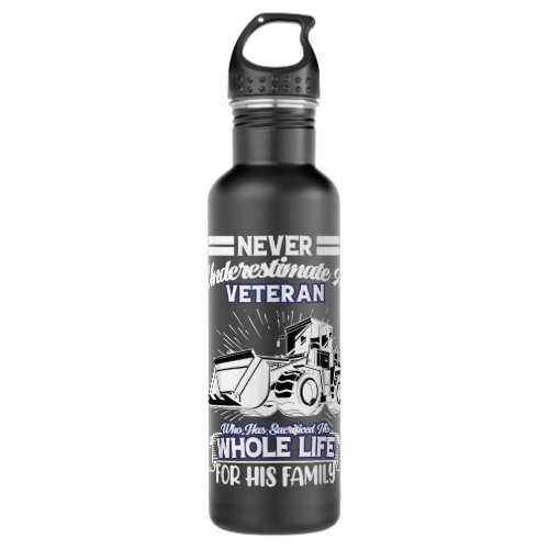 Front Loader Operator Veteran Retired Digger Loade Stainless Steel Water Bottle