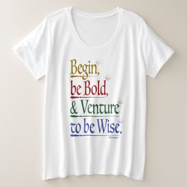 Front - Magical Horace Quote Plus Size Women's Tee (Design Front)