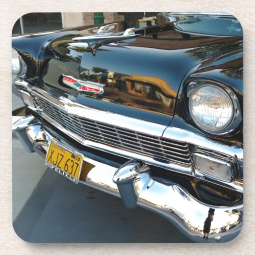 Front of a Classic 1956 Chevy Bel Air Hot Rod Drink Coaster