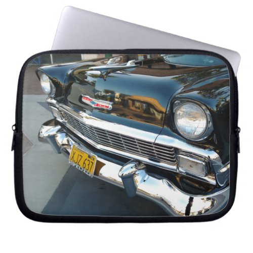 Front of a Classic 1956 Chevy Bel Air Hot Rod Laptop Sleeve