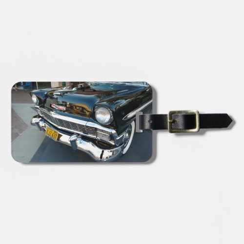 Front of a Classic 1956 Chevy Bel Air Hot Rod Luggage Tag