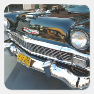 Front of a Classic 1956 Chevy Bel Air Hot Rod Square Sticker