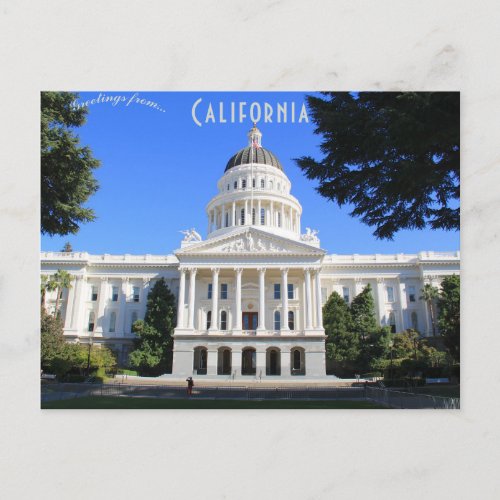 Front of California State Capitol Sacramento CA Postcard