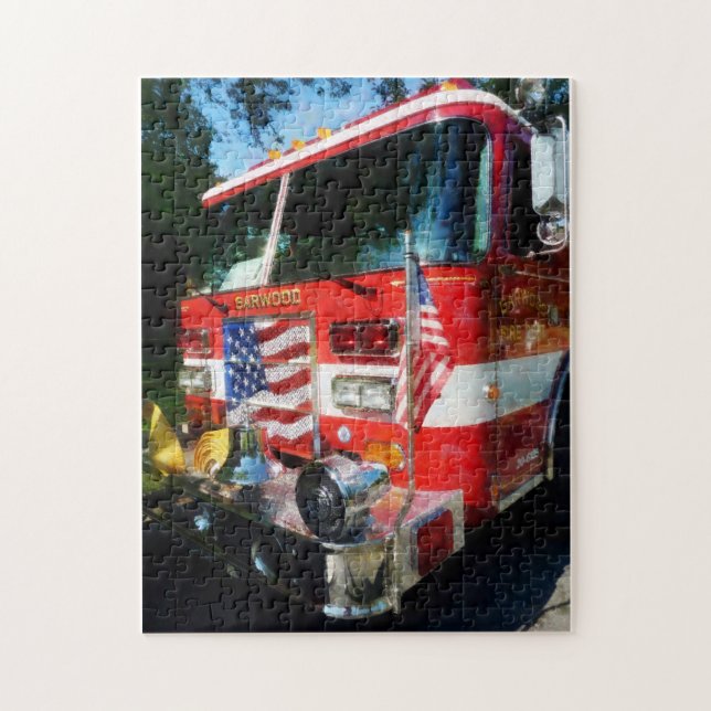 Front of Fire Engine Jigsaw Puzzle (Vertical)