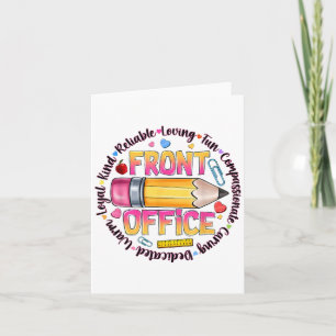 Front Office Squad Back To School Happy First Day  Card