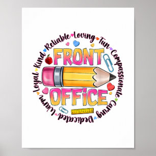 Front Office Squad Back To School Happy First Day Poster