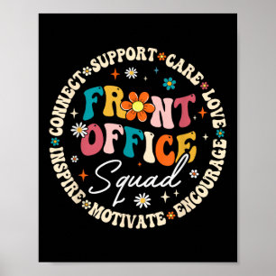 Front Office Squad Back To School Happy First Day  Poster