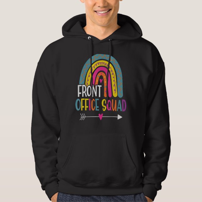 Front Office Squad School Secretary Admin Front Of Hoodie (Front)