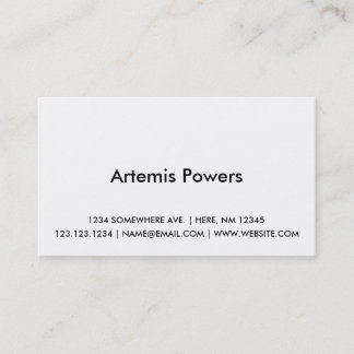 Front only simple business card design