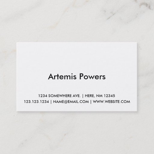 Customizable Front only simple business card design
