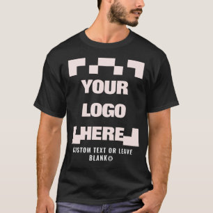 Front +optional Back, Business logo Black P10.0 T-Shirt
