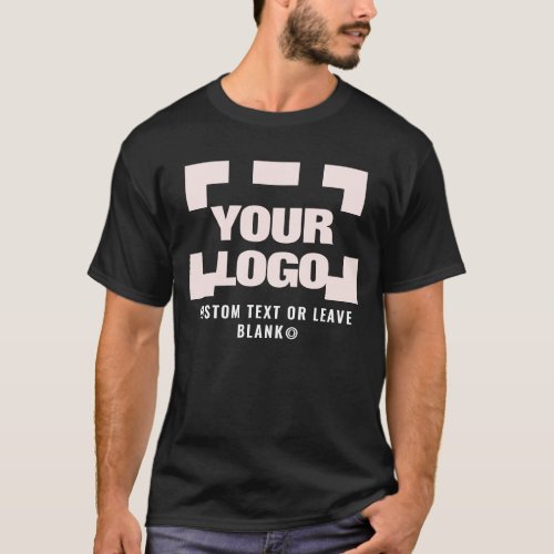 Front optional Back Business logo Black P600 T_Shirt