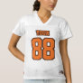 Front ORANGE BROWN WHITE Womens Football Jersey