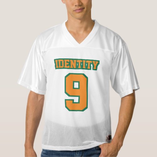 Front ORANGE GREEN WHITE Mens Football Jersey