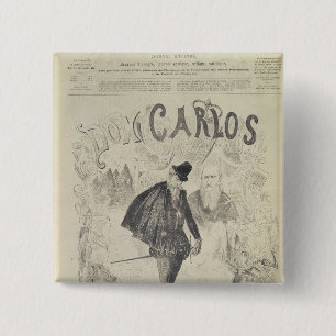 Front page of 'Le Journal Amusant' Pinback Button
