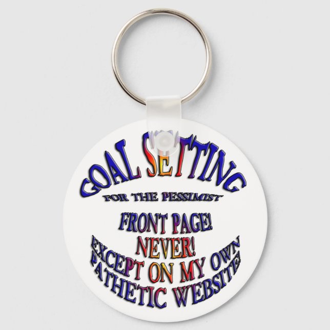 Front Page Online Never Keychain (Front)