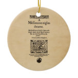 Front Piece to A Midsummer Nights Dream Quarto Ceramic Ornament