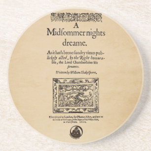 Front Piece to A Midsummer Nights Dream Quarto Drink Coaster