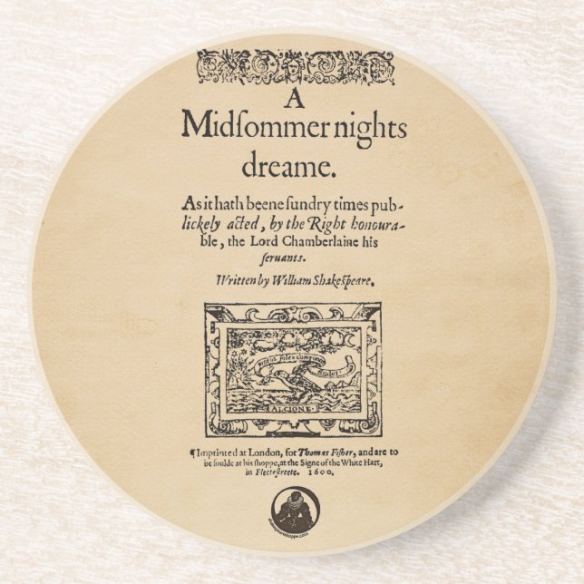 Front Piece to A Midsummer Nights Dream Quarto Drink Coaster (Front)