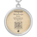 Front Piece to A Midsummer Nights Dream Quarto Silver Plated Necklace