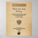 Front Piece to Much Ado About Nothing Quarto Poster