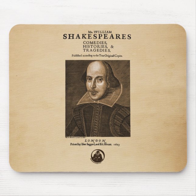 Front Piece to Shakespeare's First Folio Mouse Pad (Front)