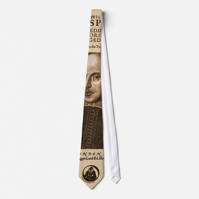Front Piece to Shakespeare's First Folio Tie (Front)