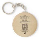 Front Piece to the Hamlet Quarto (1605 version) Keychain