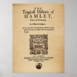 Front Piece to the Hamlet Quarto (1605 version) Poster