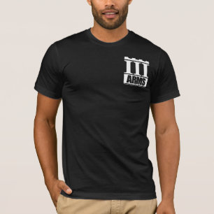 Front pocket logo, Text on back - III Arms shirt