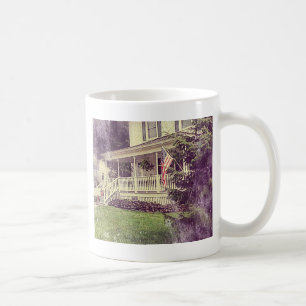 Front Porch and American Flag Coffee Mug