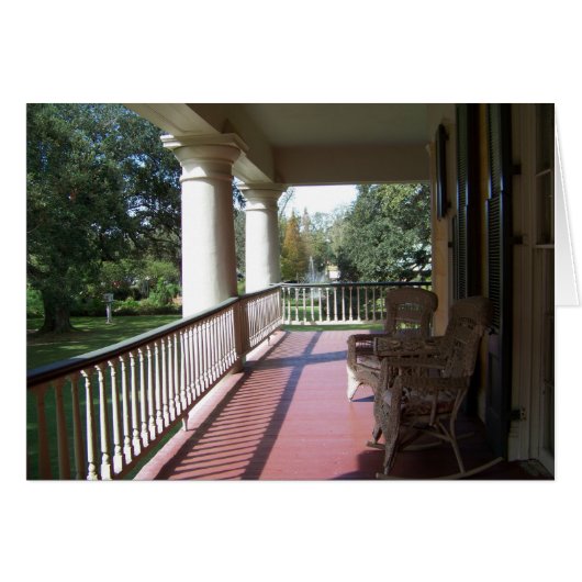 Front Porch at Houmas House Cards (Front Horizontal)