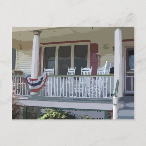 Front Porch in Ocean Grove NJ Postcard