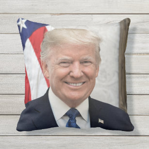 Front: PresidentTrump - Back: VP Pence Outdoor Pillow