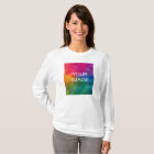 Front Print Add Text Upload Photo to Womens Modern
