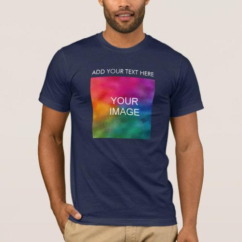Front Print Add Your Logo Text Image Photo Mens T_Shirt
