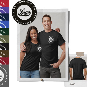 Front print. Business logo + WhiteText, Women Men T-Shirt